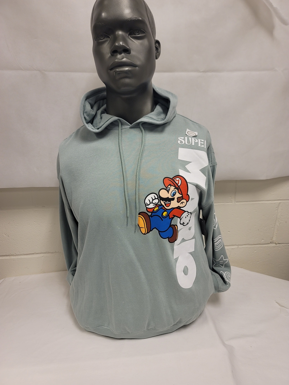 Nintendo Graphic Hoodie Sweatshirt - Sage Green